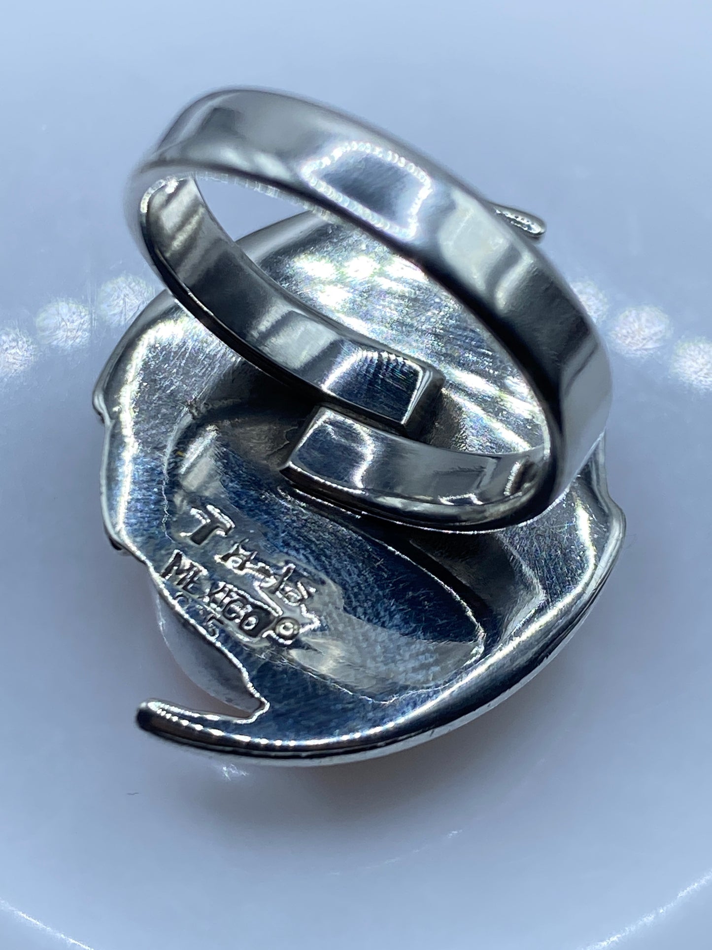Anillo Escultural de Plata con Coral — Taxco .925 — foto 5