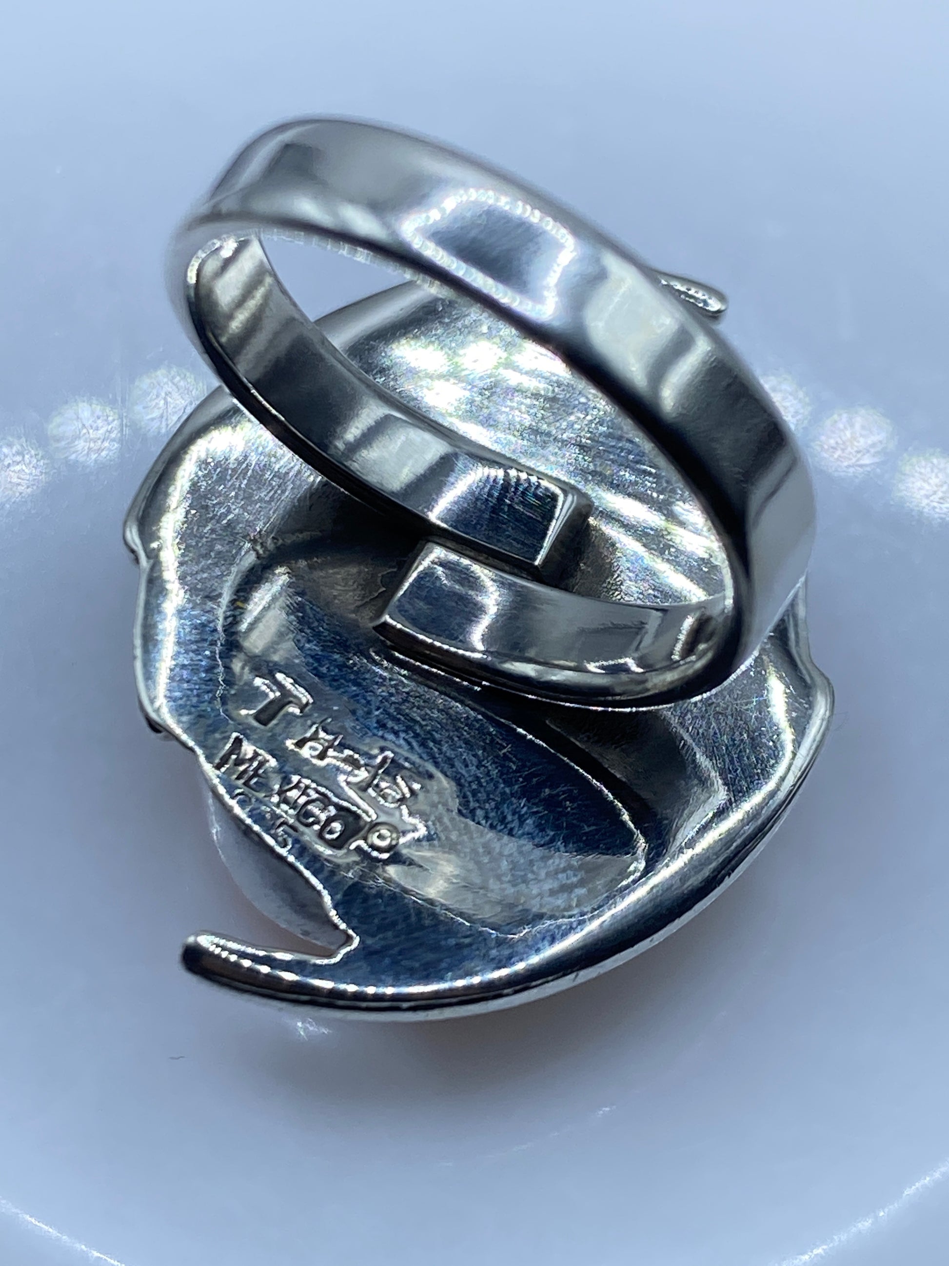 Anillo Escultural de Plata con Coral — Taxco .925 — foto 5