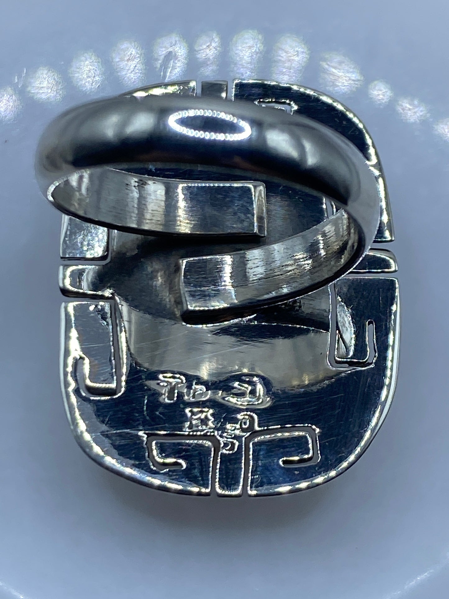 Anillo de Plata Ajustable con Coral Roja — Taxco .925 — foto 5