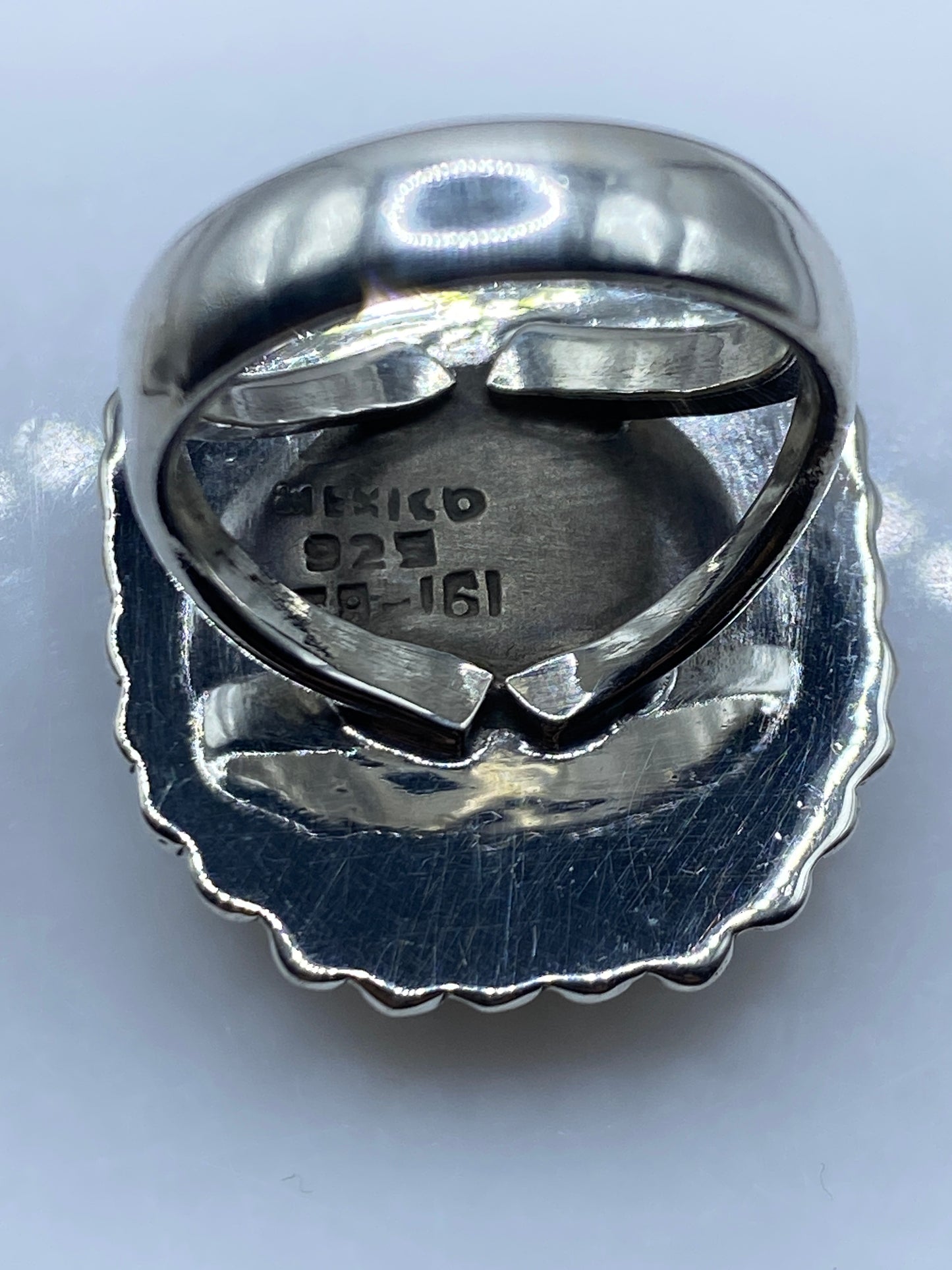 Anillo de Plata con Turquesa Azul Cielo — Taxco .925 — foto 5