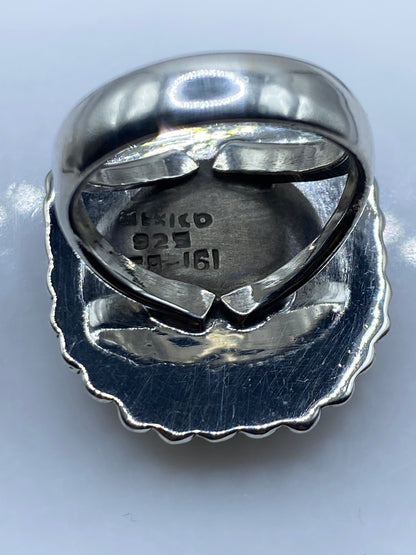 Anillo de Plata con Turquesa Azul Cielo — Taxco .925 — foto 5