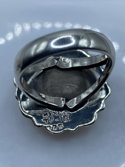 Anillo de Plata con Coral Rojo — Engaste Artesanal Taxco .925 — foto 5