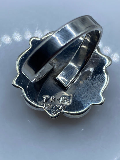 Anillo Ajustable Plata Coral Rojo — Taxco .925 — foto 5