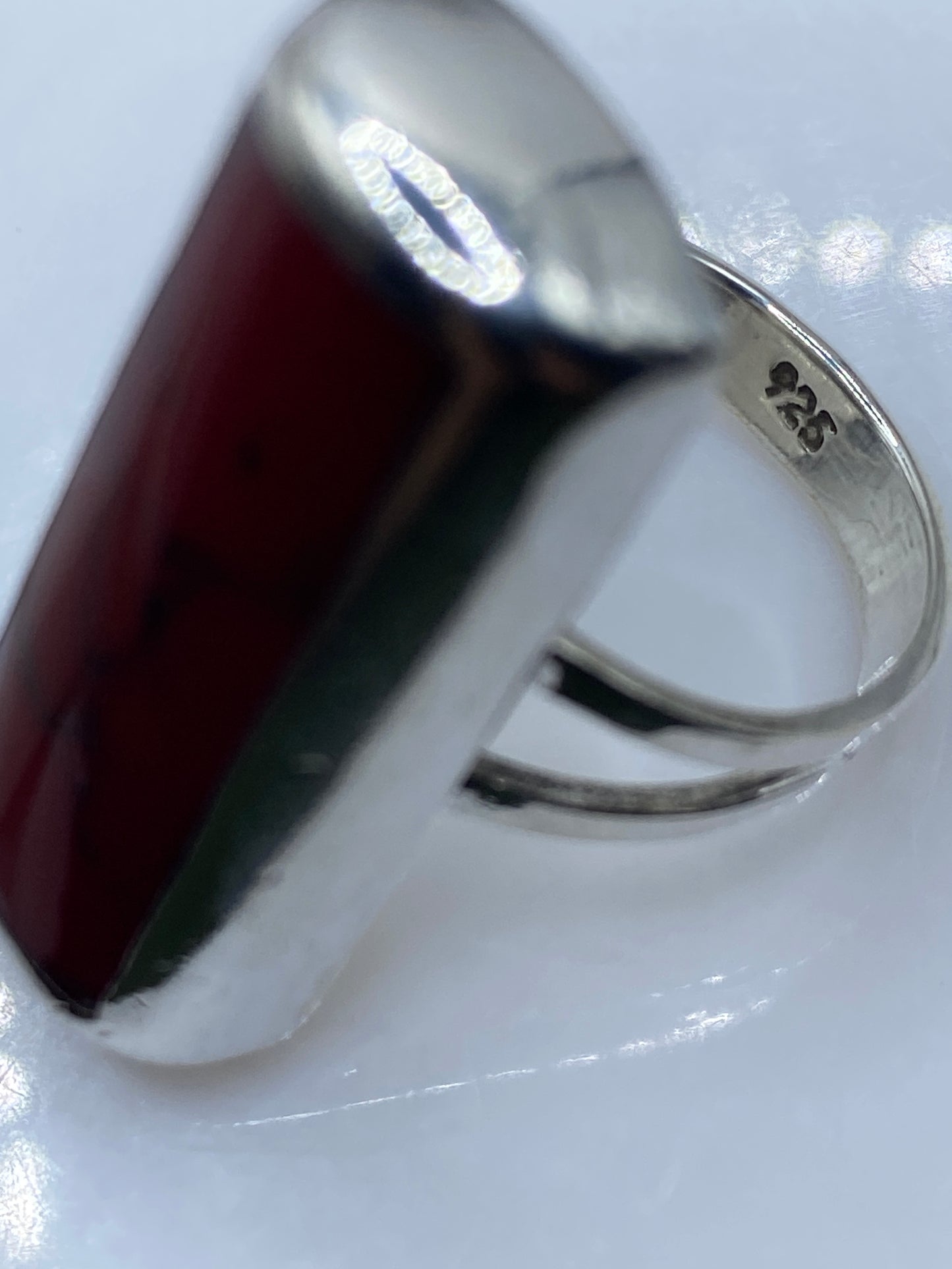 Anillo de Plata con Coral Rojo — Taxco .925 — foto 5