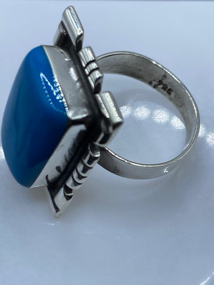 Anillo de Plata Ajustable con Piedra Azul — Taxco .925 — foto 5