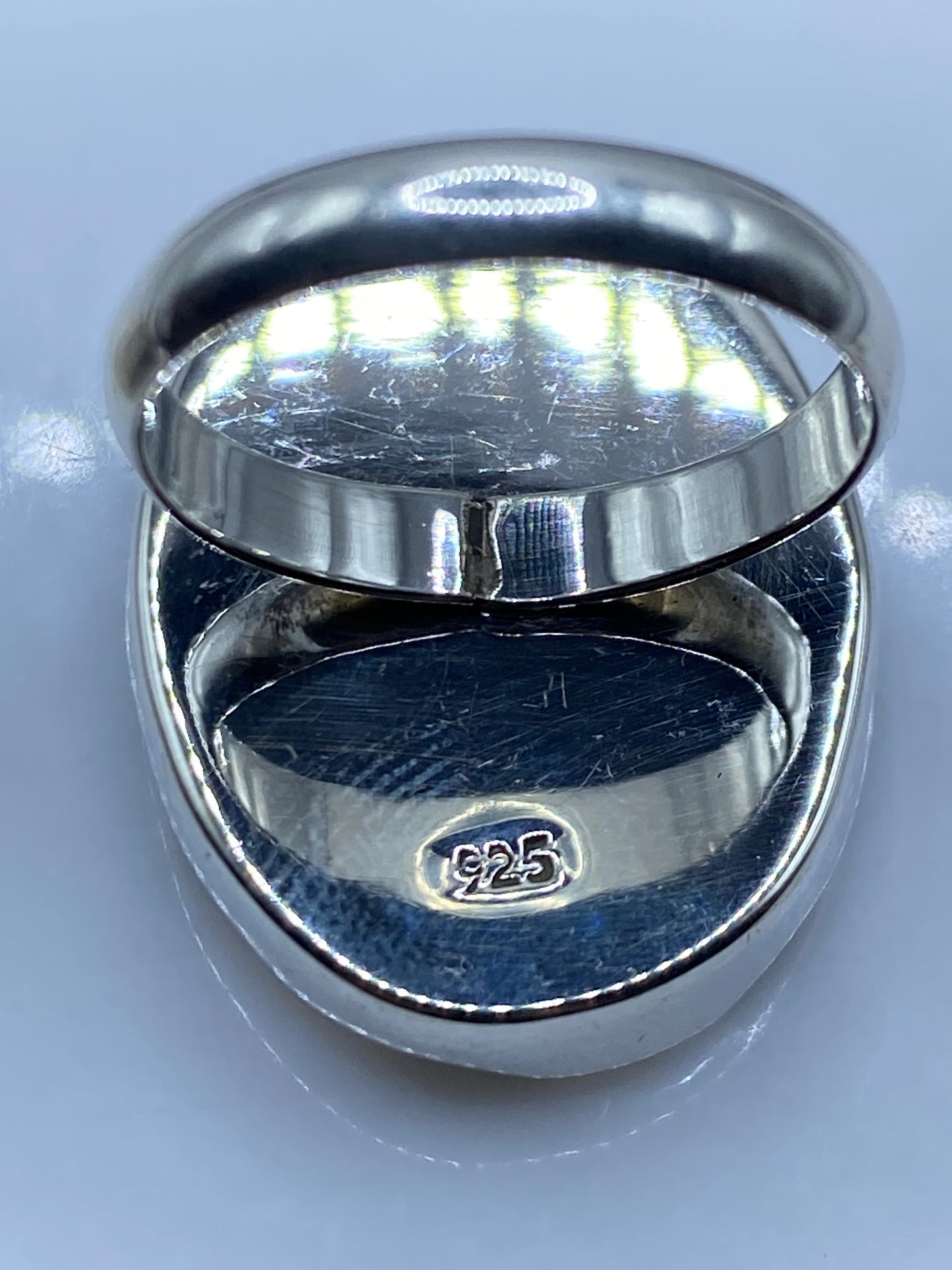 Anillo de Plata con Turquesa Azul Cielo — Taxco .925 — foto 5