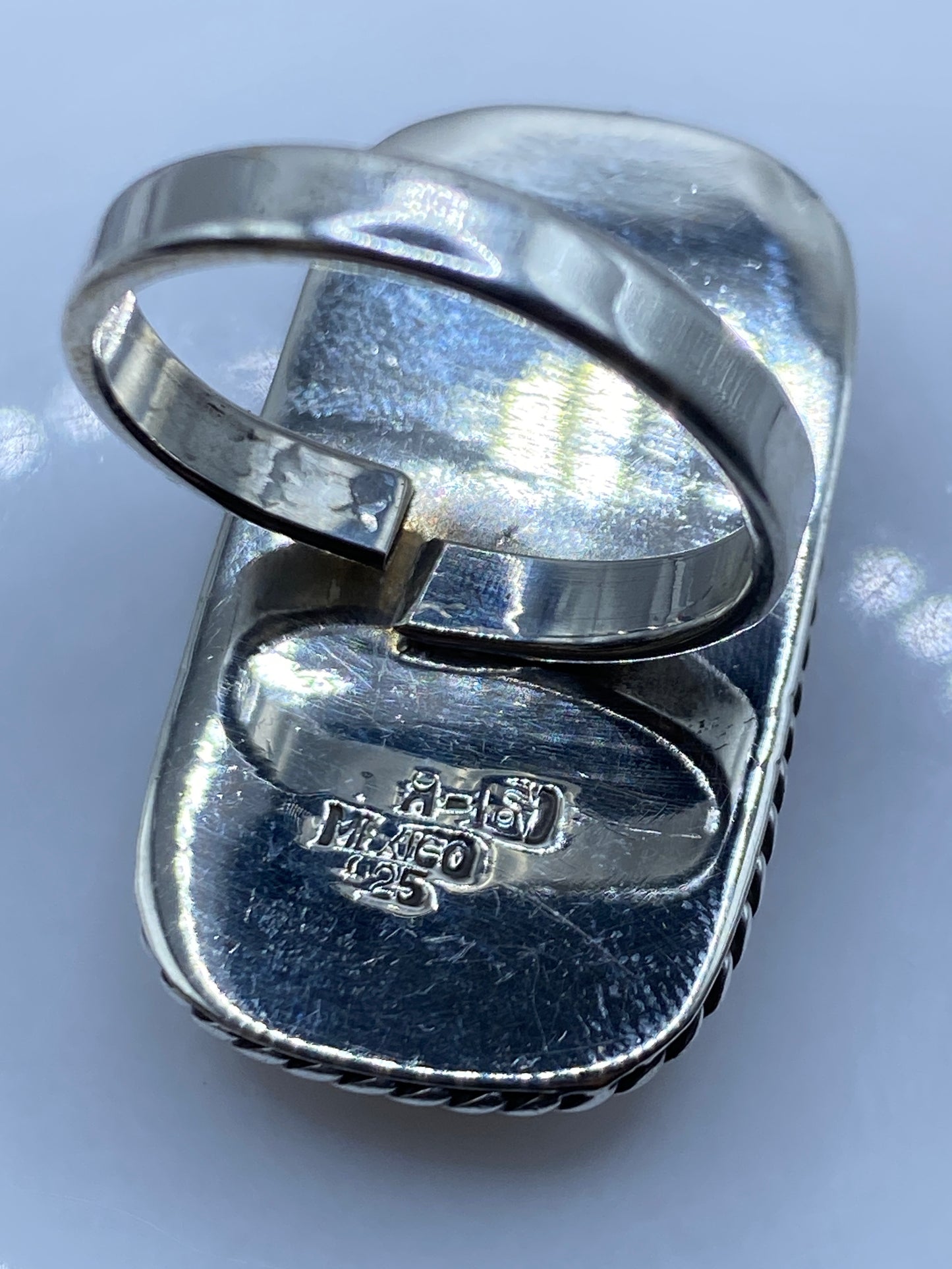 Anillo Plata .925 Ajustable con Piedra — Taxco — foto 5