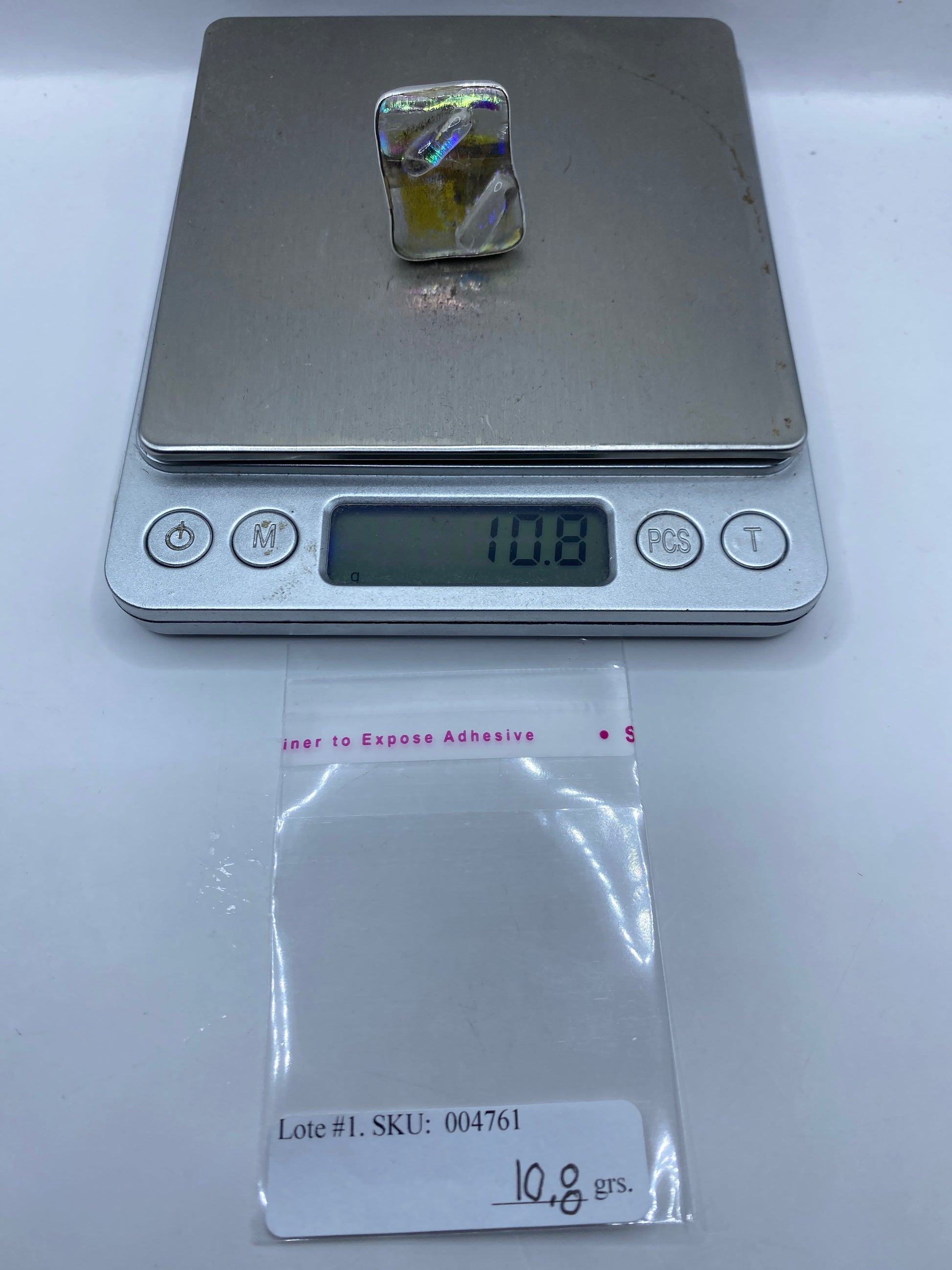 Anillo Ajustable de Plata con Resina — Taxco .925 — foto 6