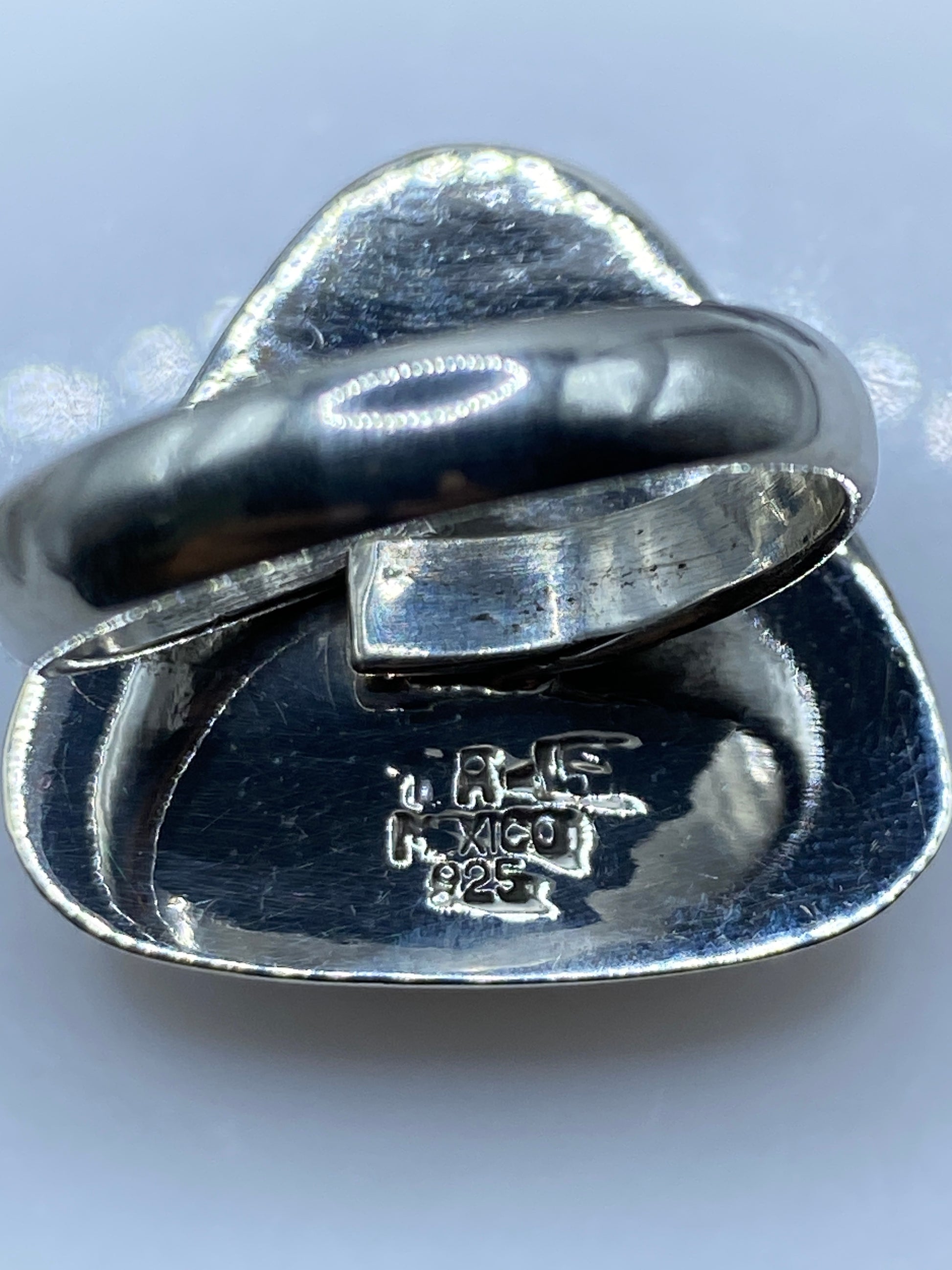 Anillo Ajustable Plata .925 con Piedra Multicolor — Taxco — foto 5
