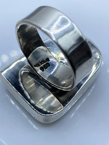 Anillo Ajustable Plata con Piedra Multicolor — Taxco — foto 5
