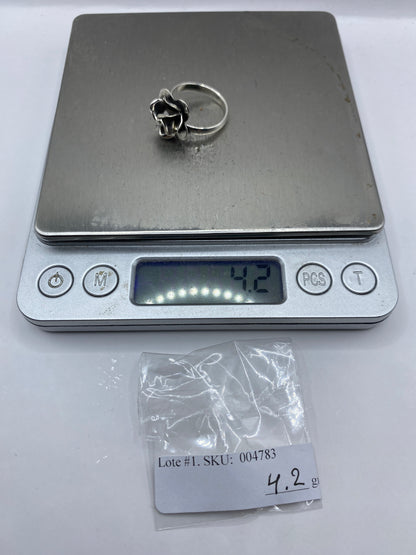 Anillo Floral de Plata Ajustable — Taxco .925 — foto 6