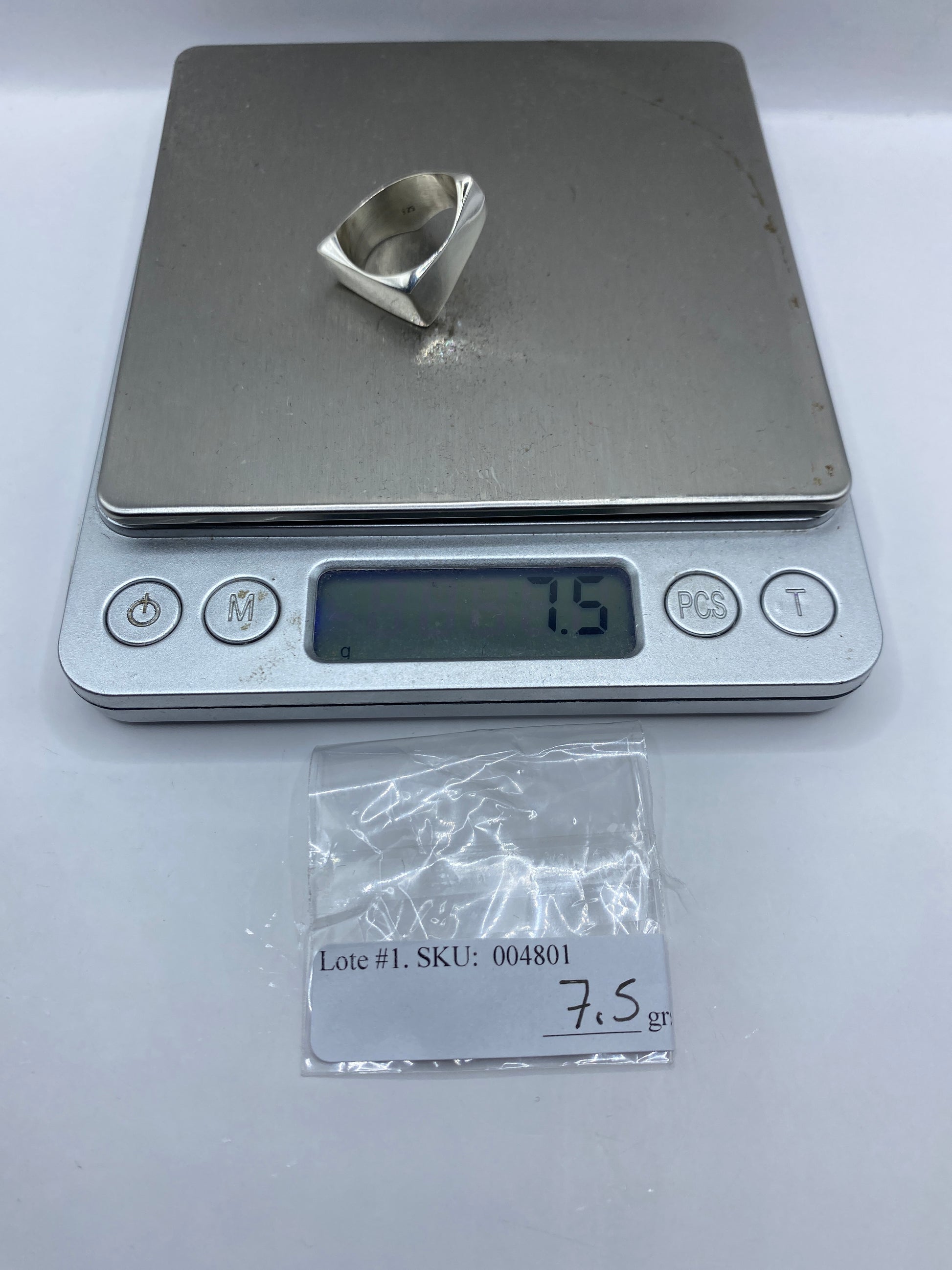 Anillo de Plata Cartoneado Geométrico — Taxco .925 — foto 6
