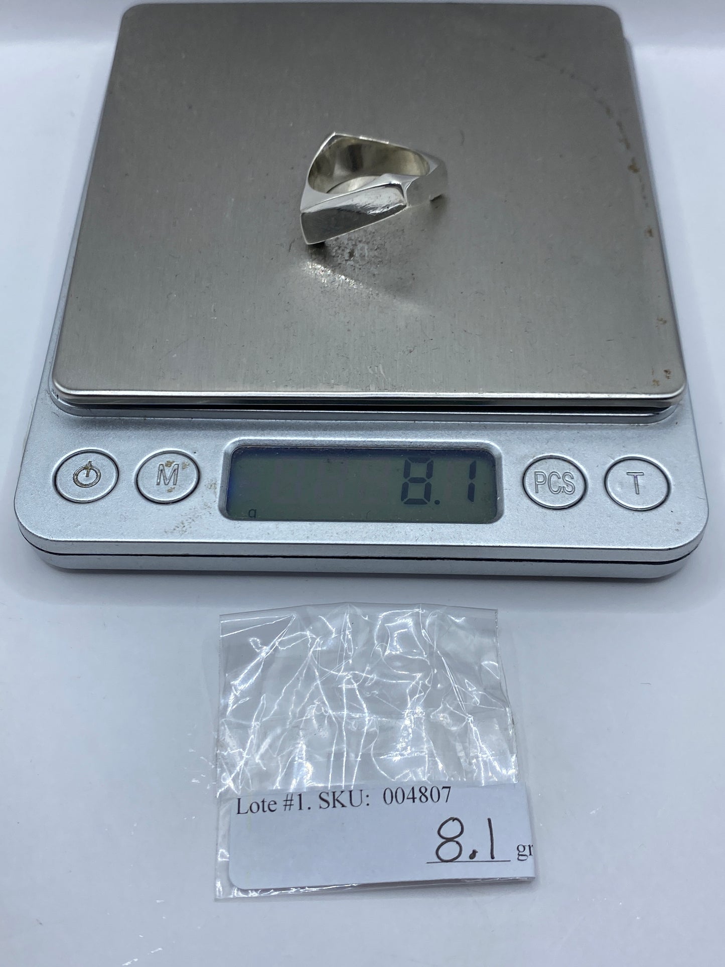 Anillo de Plata Cartoneado — Diseño Sólido Taxco .925 — foto 5
