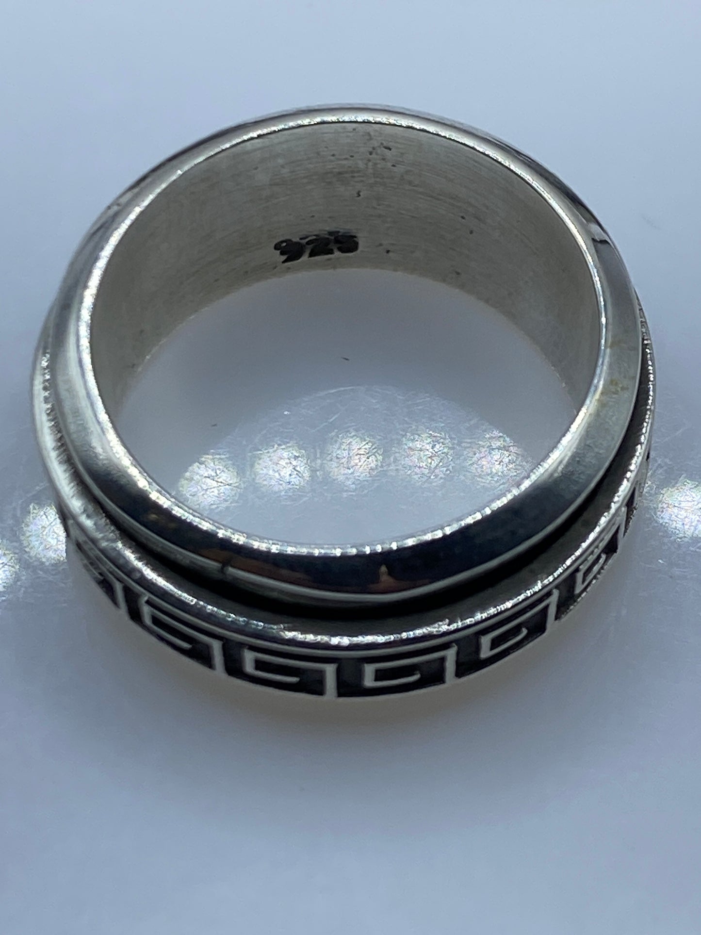 Anillo Plata Giratorio con Greca Geométrica — Taxco .925 — foto 5