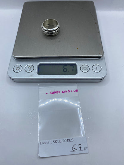 Anillo Plata Giratorio con Greca Geométrica — Taxco .925 — foto 6