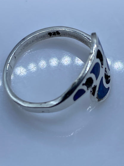 Anillo de Plata con Ópalo de Fuego Azul — Taxco .925 — foto 5