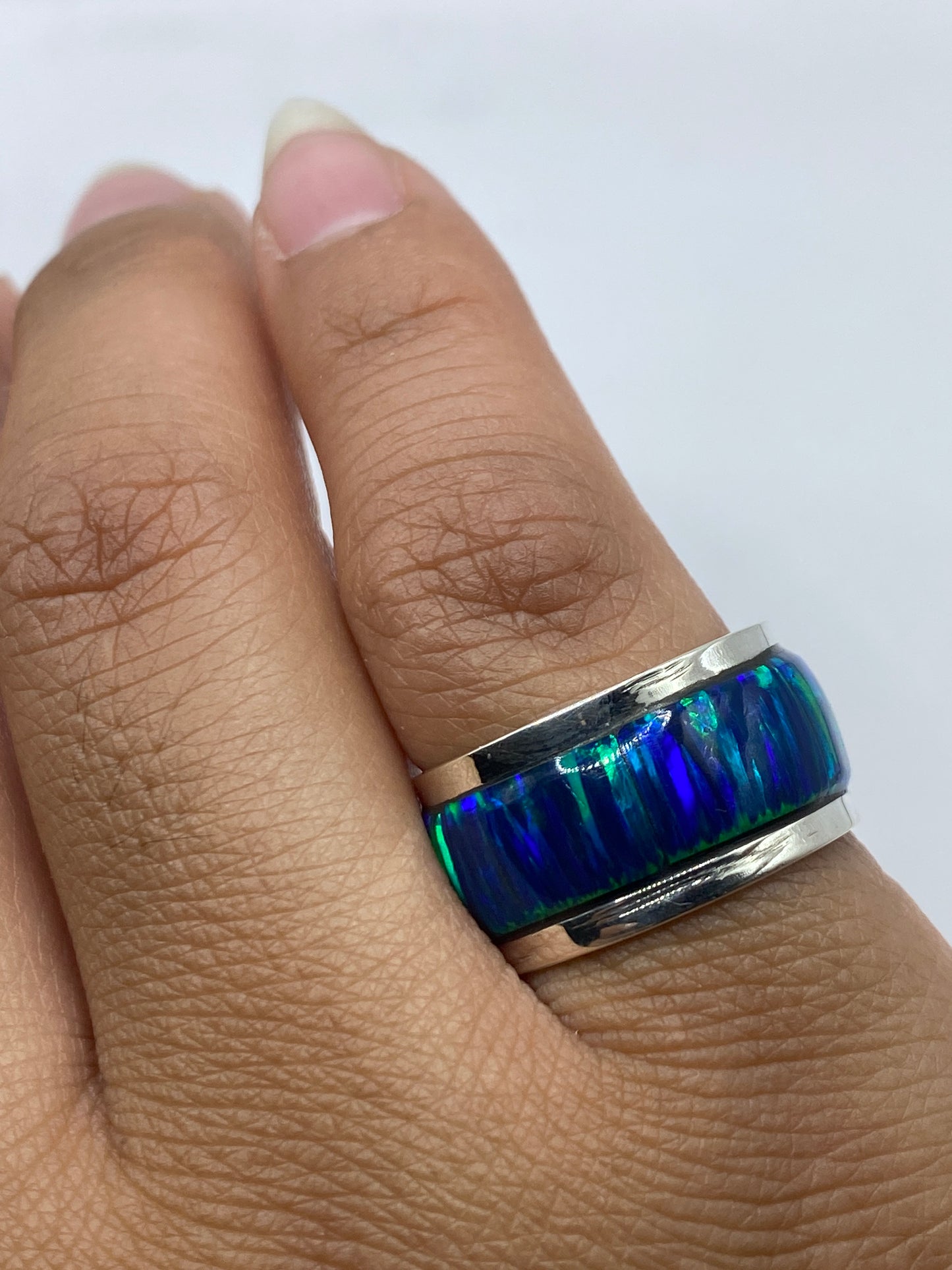 Sello interior MEXICO 950 en anillo de plata auténtica