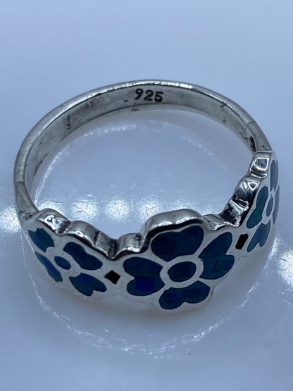 Anillo de Plata con Ópalo de Fuego Azul — Taxco .925 — foto 5