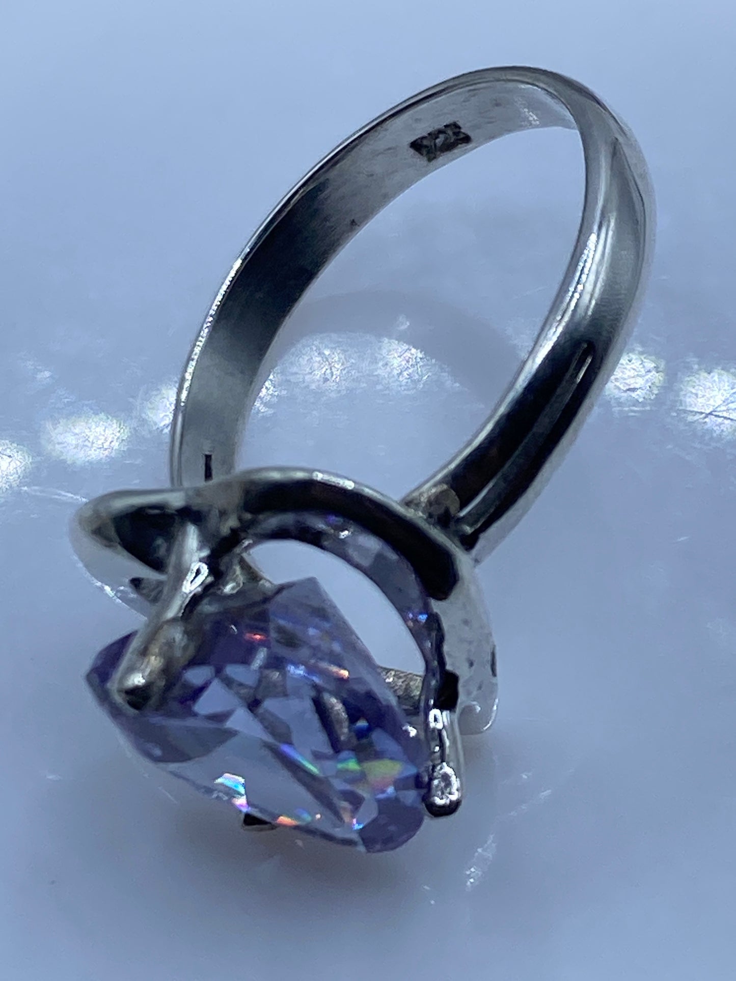 Anillo de Plata Corazón Circonia Lavanda — Taxco .925 — foto 5