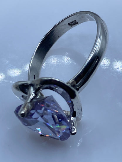 Anillo de Plata Corazón Circonia Lavanda — Taxco .925 — foto 5