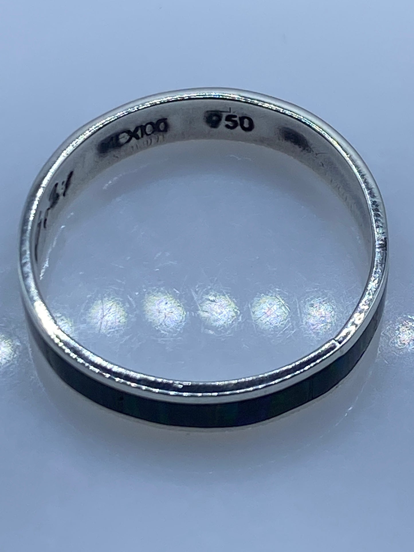 Anillo Opalo de Fuego Multicolor — Plata .950 Taxco — foto 5