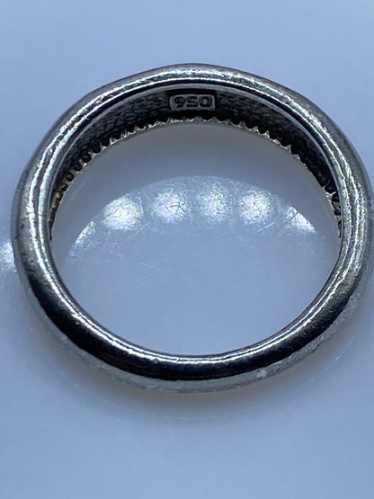 Anillo de Plata .950 con Ópalo de Fuego — Unisex Taxco — foto 5