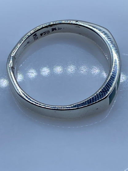 Anillo de Plata Ópalo de Fuego Verde — Taxco .950 — foto 5