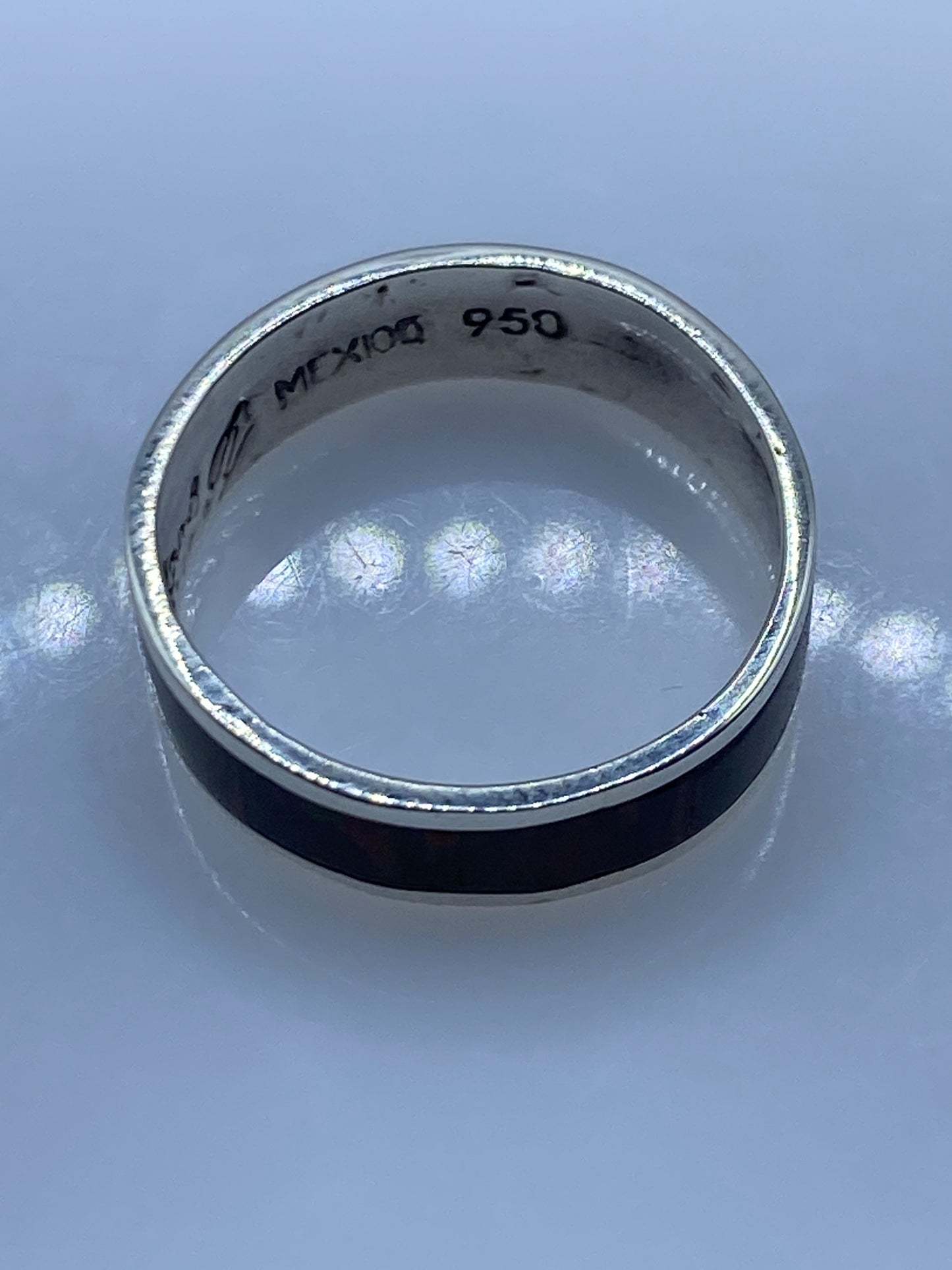 Anillo de Plata .950 con Ópalo de Fuego Multicolor — Taxco — foto 5