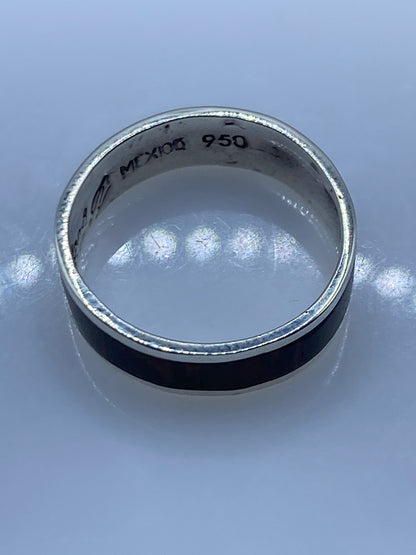 Anillo de Plata .950 con Ópalo de Fuego Multicolor — Taxco — foto 5