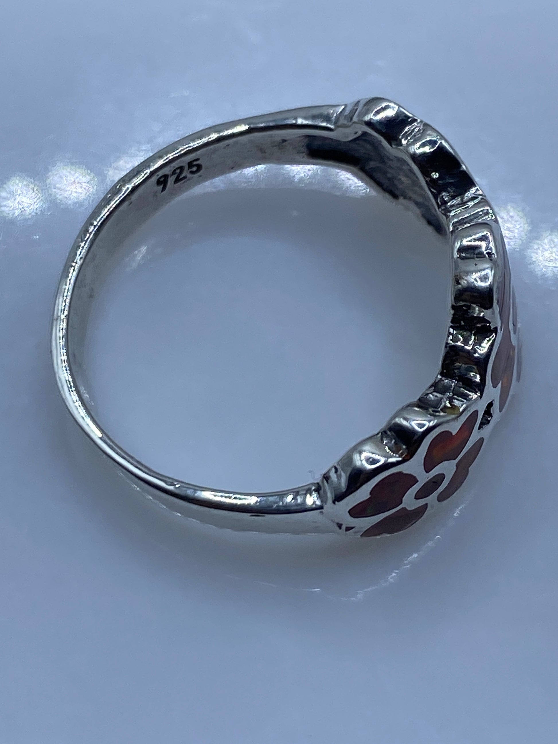 Anillo de Plata con Ópalo de Fuego Naranja — Taxco .925 — foto 5