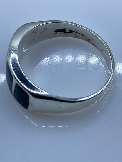 Anillo de Plata Ópalo de Fuego Verde — Taxco .950 — foto 5