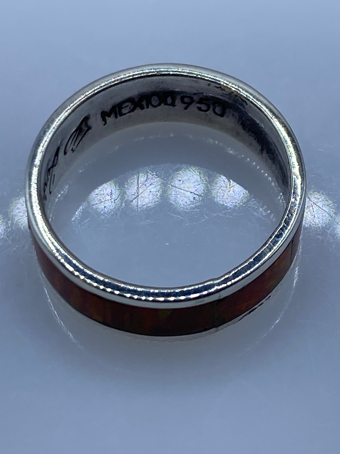 Anillo Plata .950 con Ópalo de Fuego — Hecho a Medida Taxco — foto 5