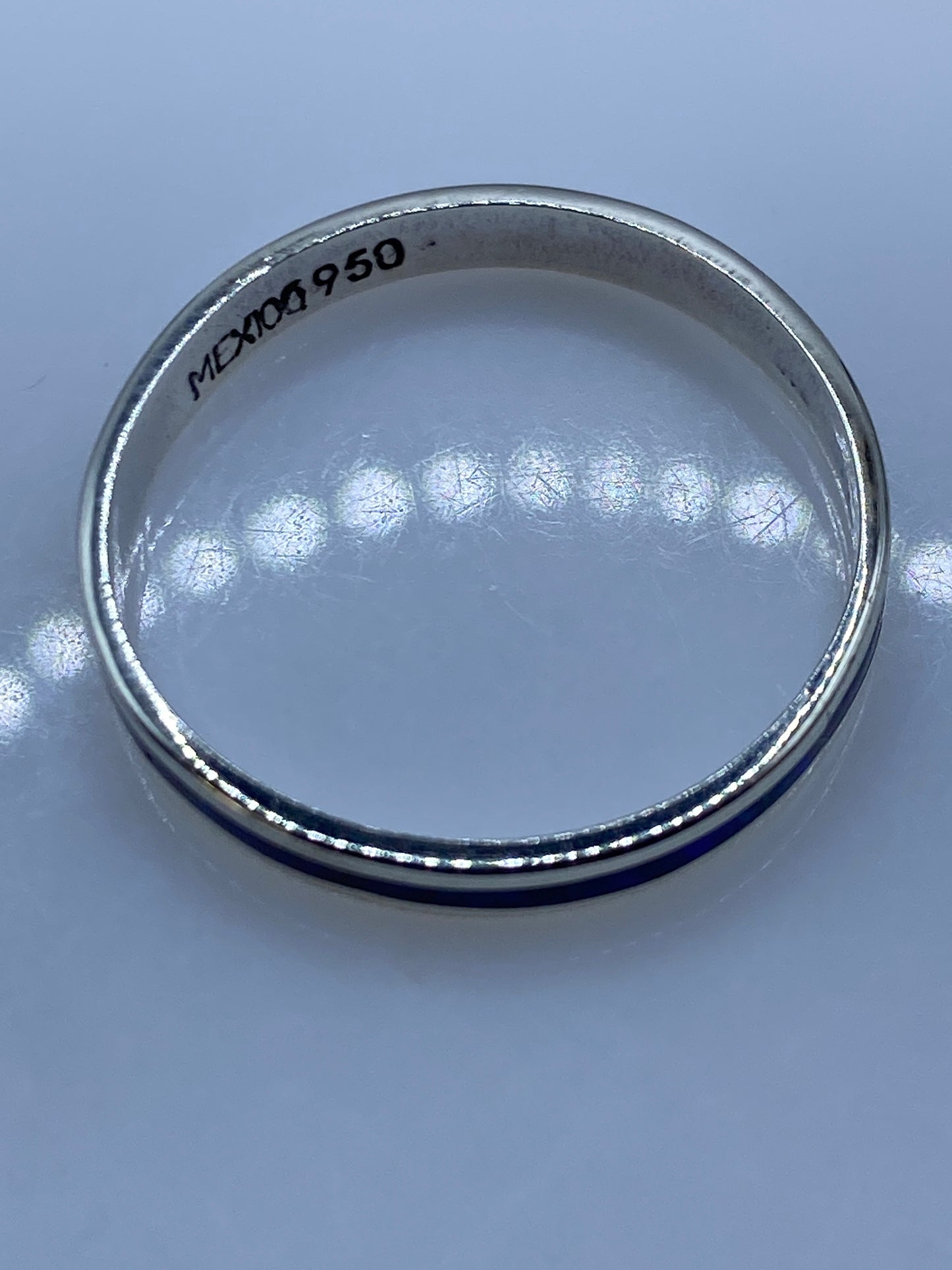 Anillo de Plata .950 con Ópalo de Fuego Azul — Unisex — foto 5