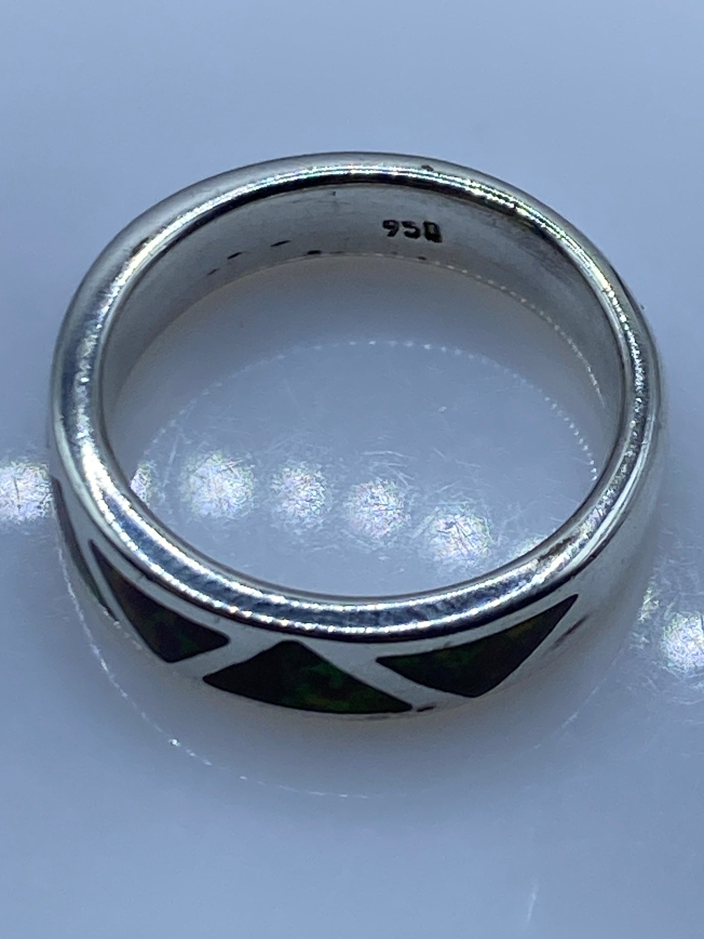Anillo de Plata .950 con Ópalo de Fuego Multicolor — foto 5