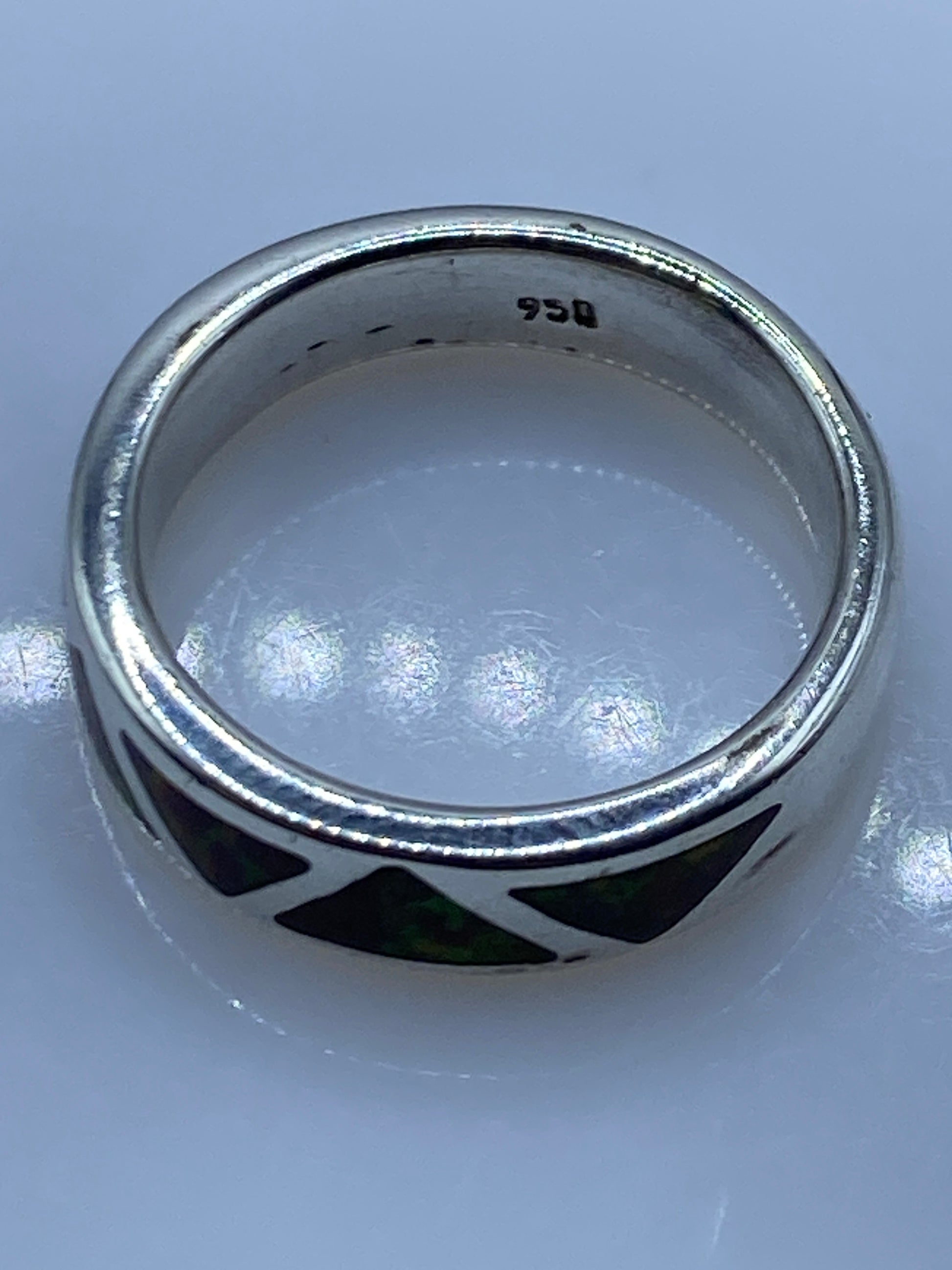 Anillo de Plata .950 con Ópalo de Fuego Multicolor — foto 5