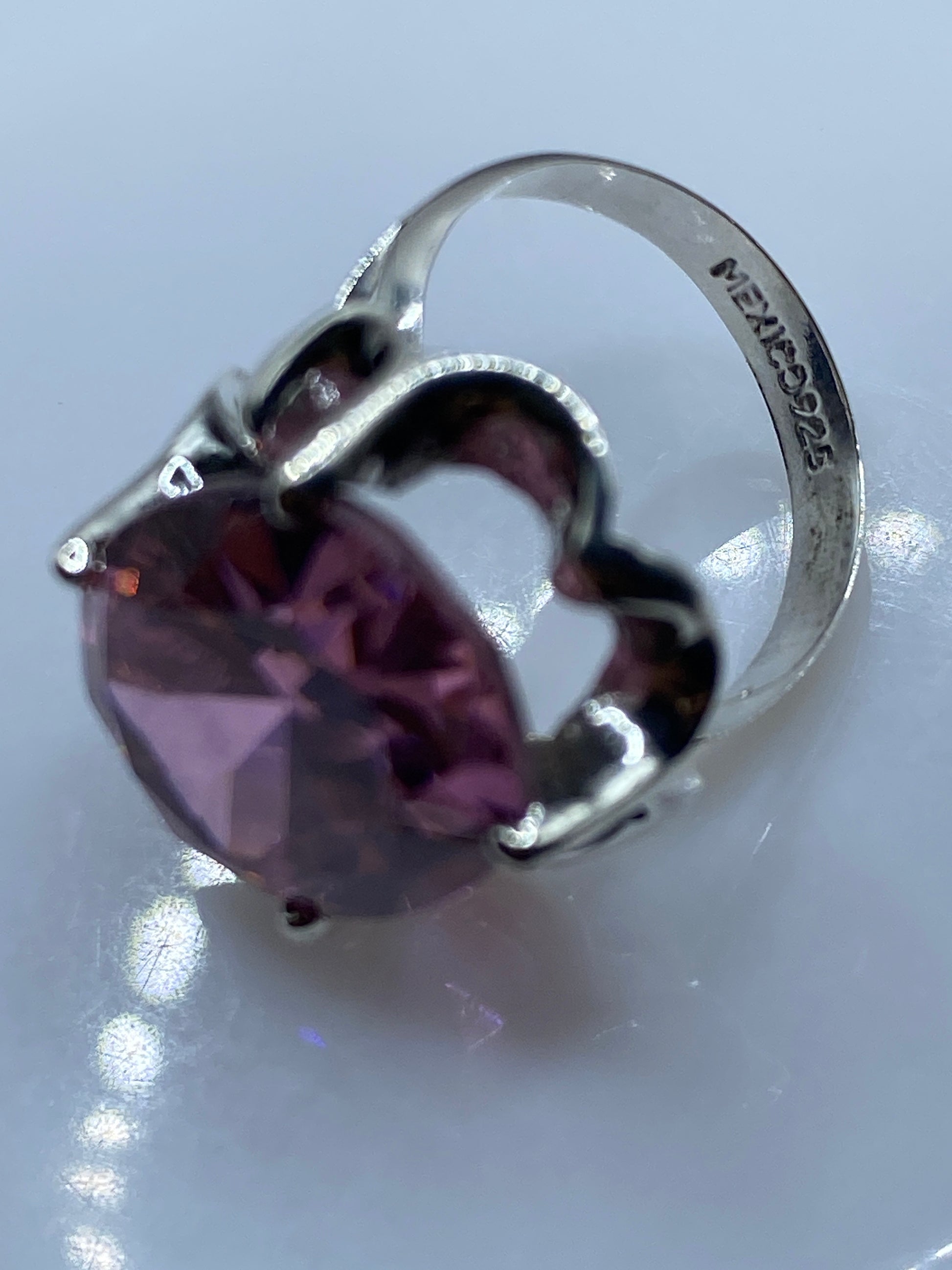 Anillo de Plata Circonia Rosa Engaste a Mano — Taxco .925 — foto 5