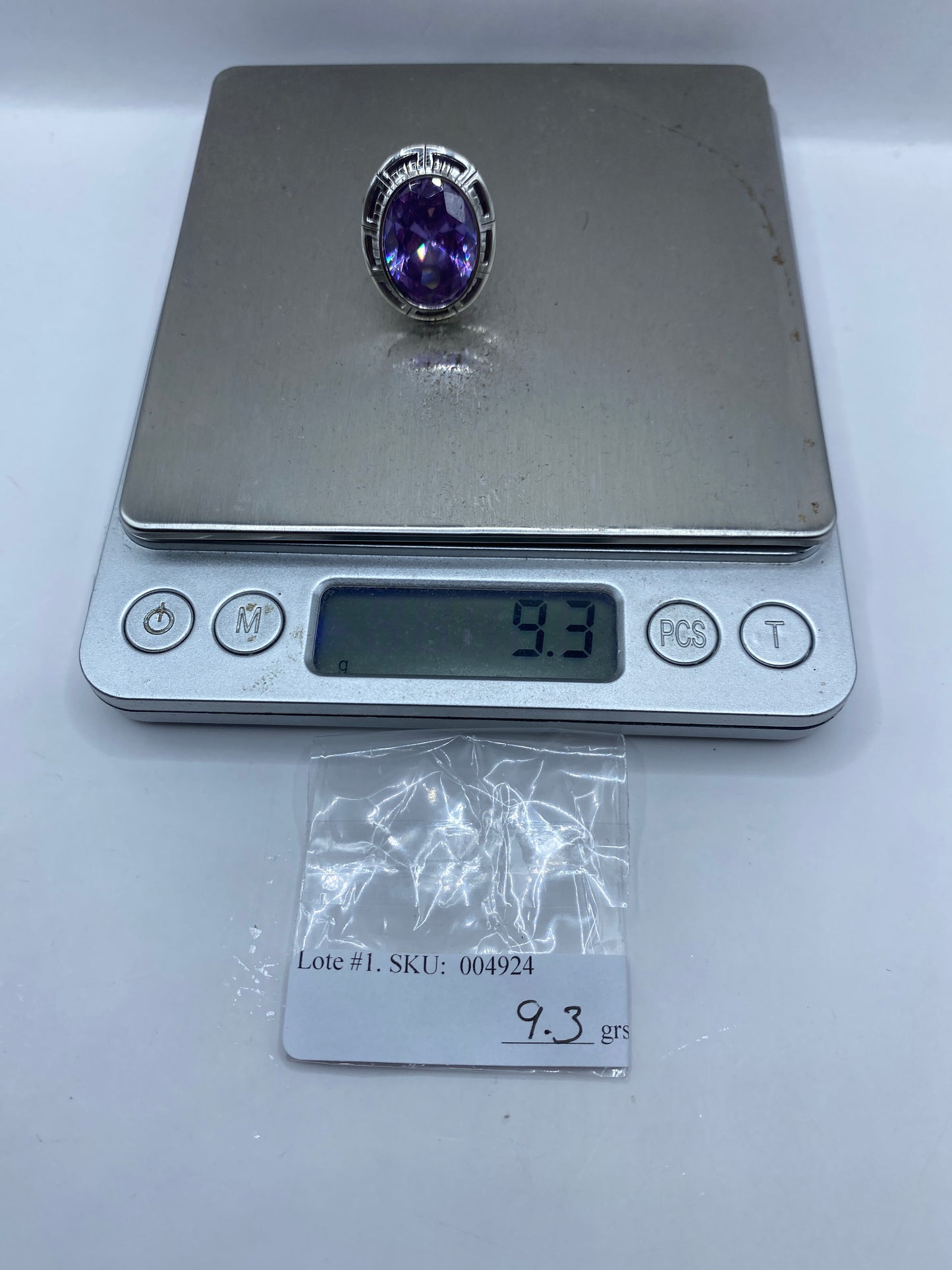 Anillo Ajustable Plata Circonia Lavanda — Taxco .925 — foto 6
