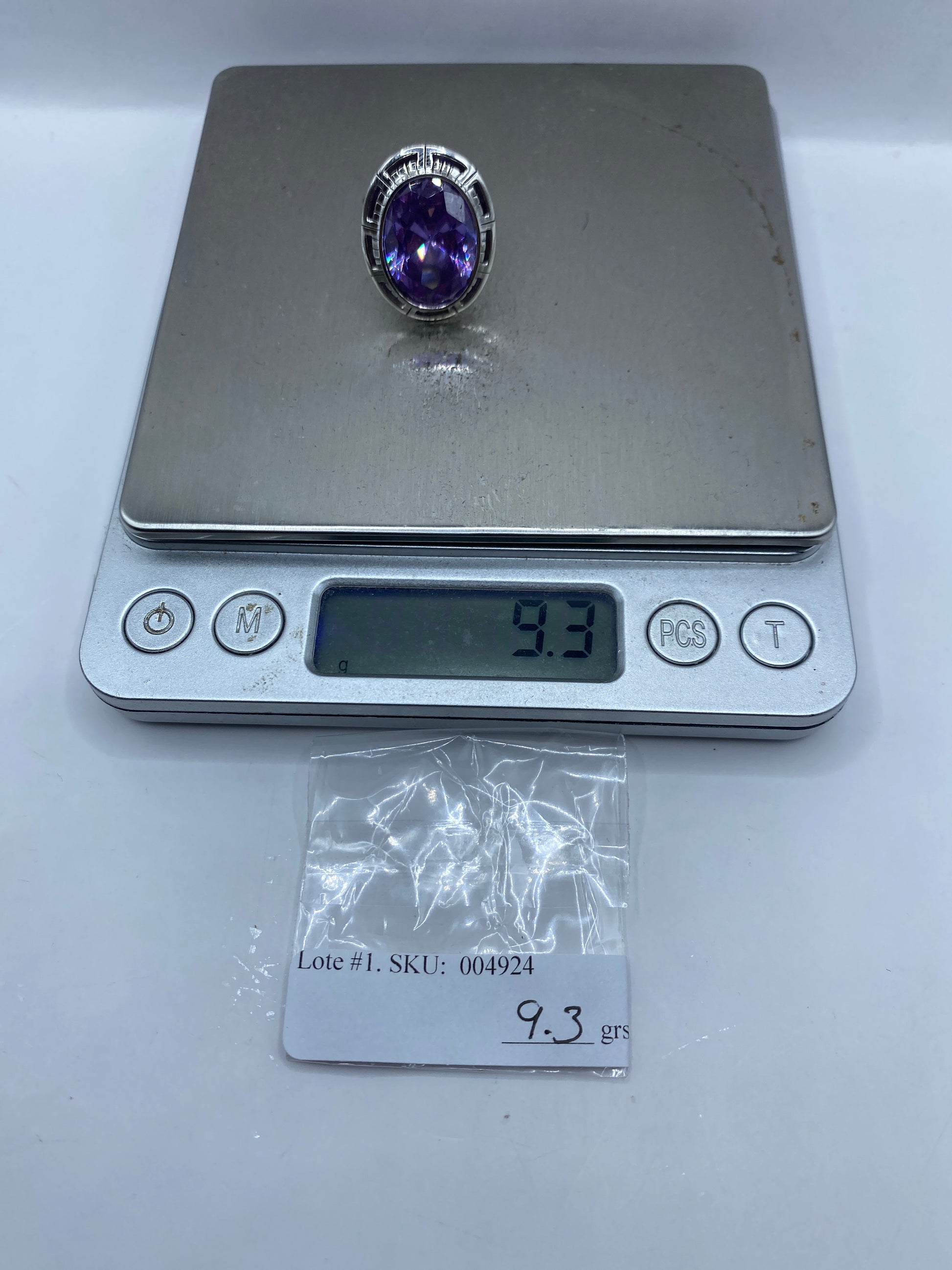 Anillo Ajustable Plata Circonia Lavanda — Taxco .925 — foto 6