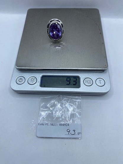 Anillo Ajustable Plata Circonia Lavanda — Taxco .925 — foto 6