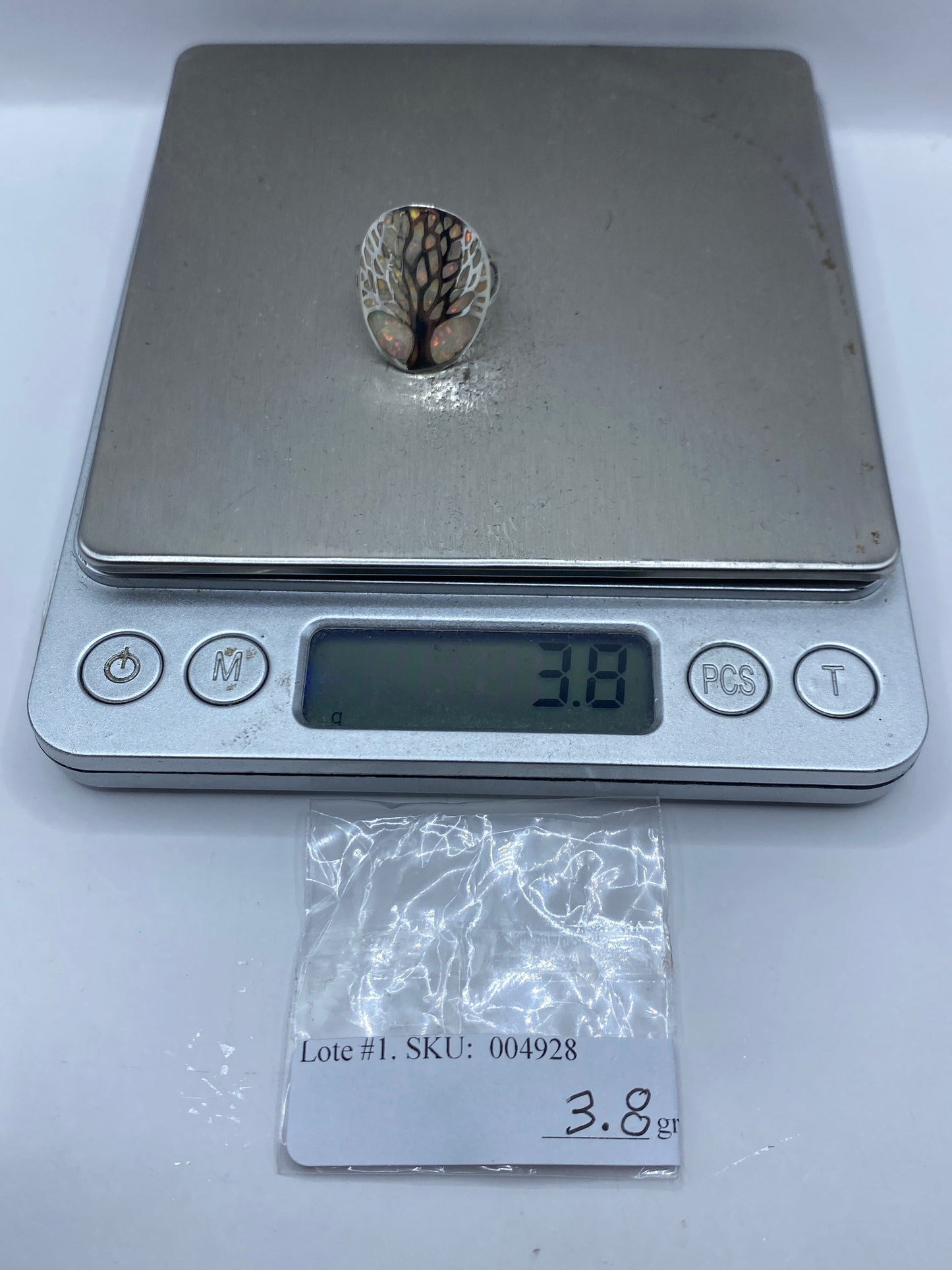 Anillo de Plata Ópalo de Fuego — Taxco .925 Hecho a Medida — foto 5