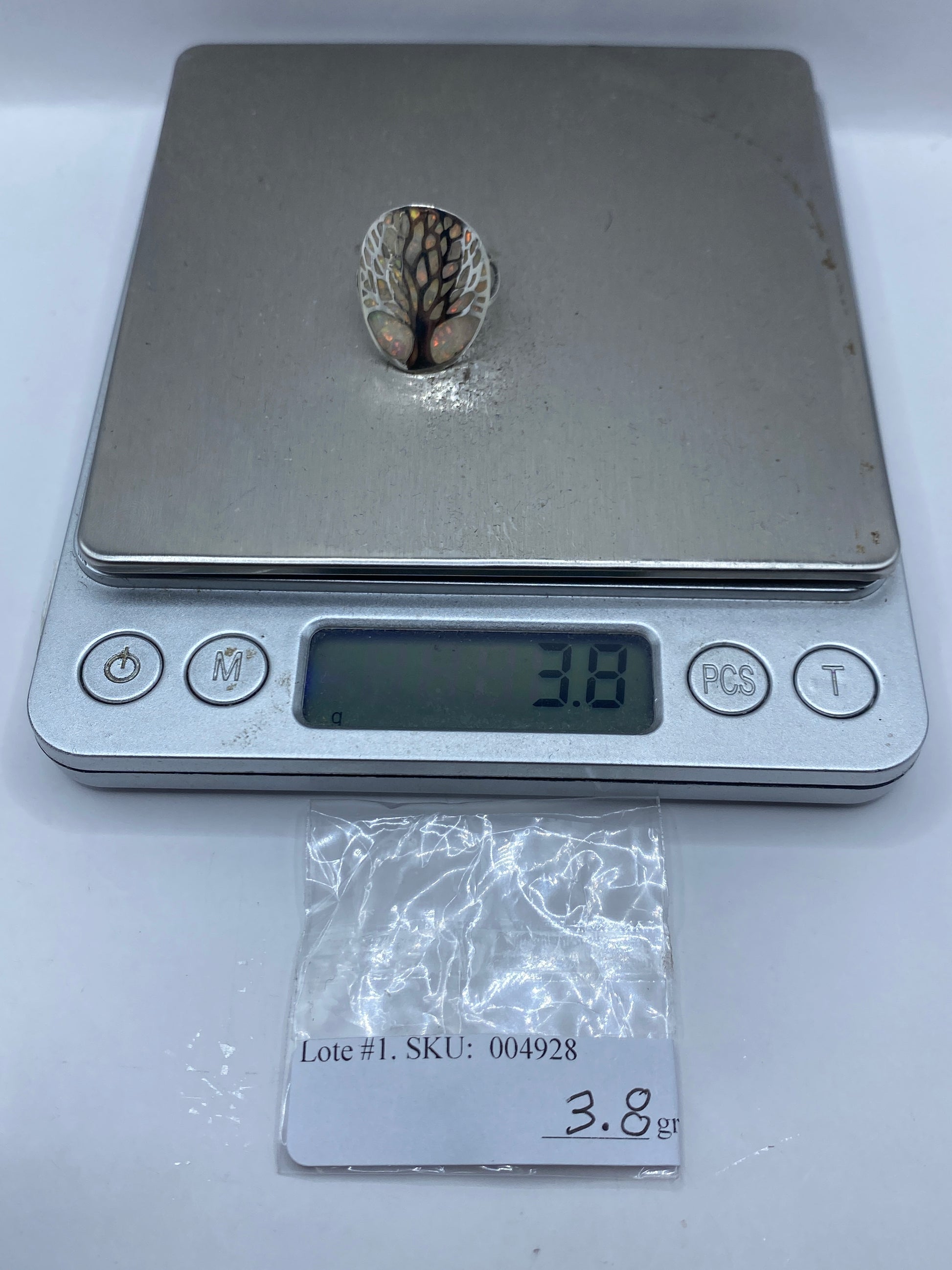 Anillo de Plata Ópalo de Fuego — Taxco .925 Hecho a Medida — foto 5