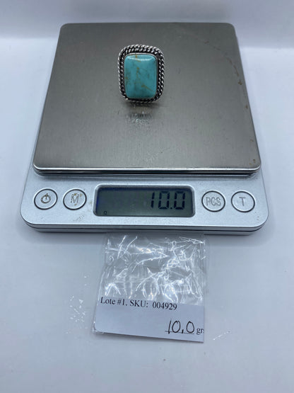 Anillo de Plata .925 con Turquesa Azul Cielo — Taxco — foto 6