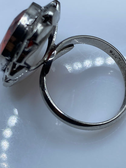 Anillo de Plata Ajustable con Circonia Roja — Taxco .925 — foto 5