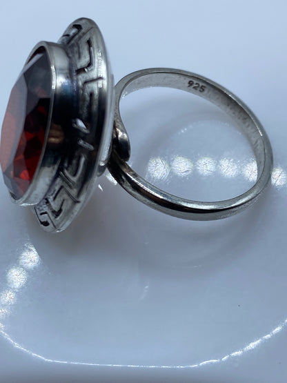 Anillo Plata Circonia Roja Ajustable — Taxco .925 — foto 5