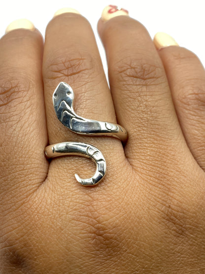Anillo ajustable de plata .925 sobre fondo blanco mostrando el Quinto