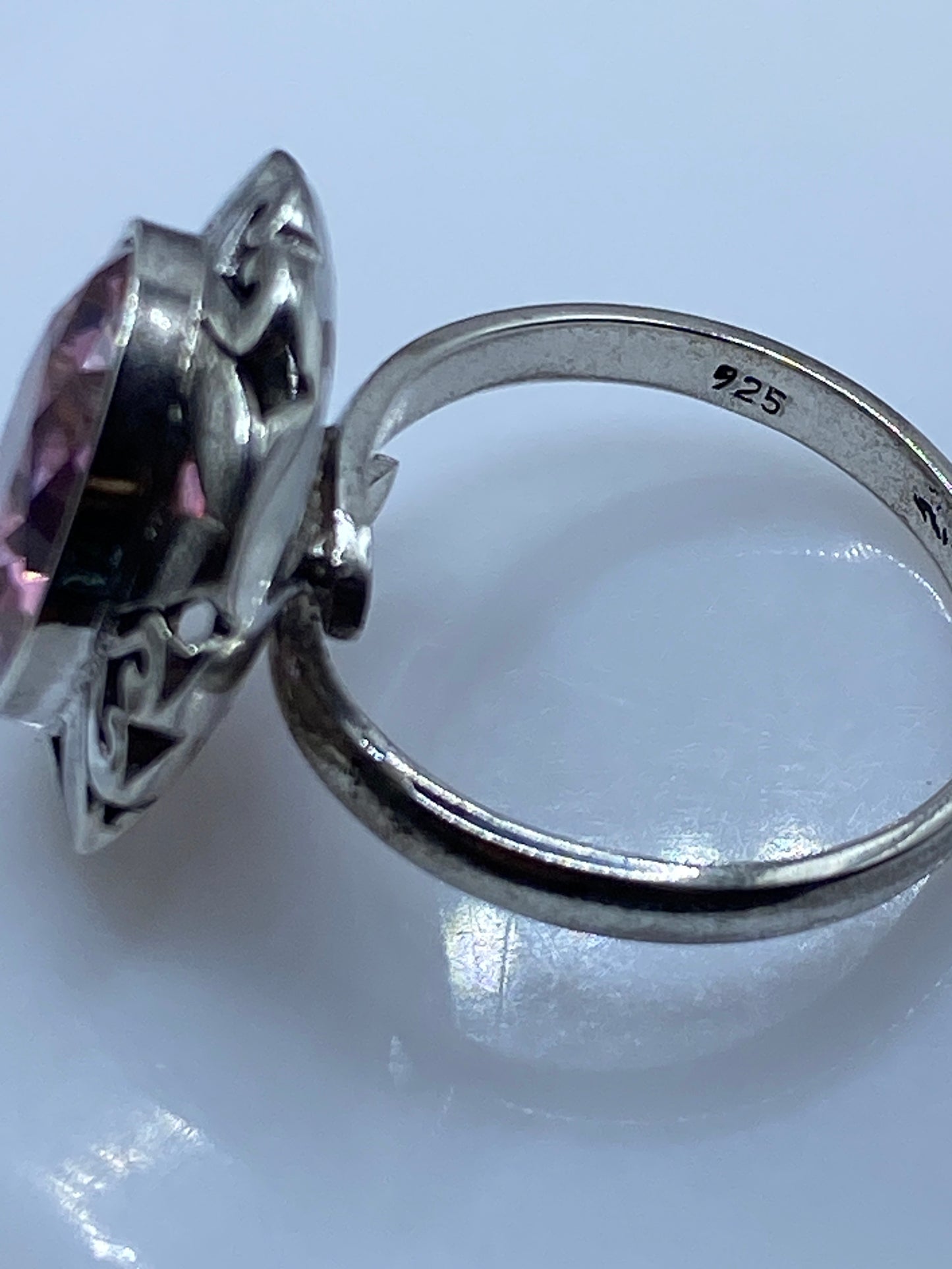 Anillo Ajustable Plata Circonia Rosa — Taxco .925 — foto 5
