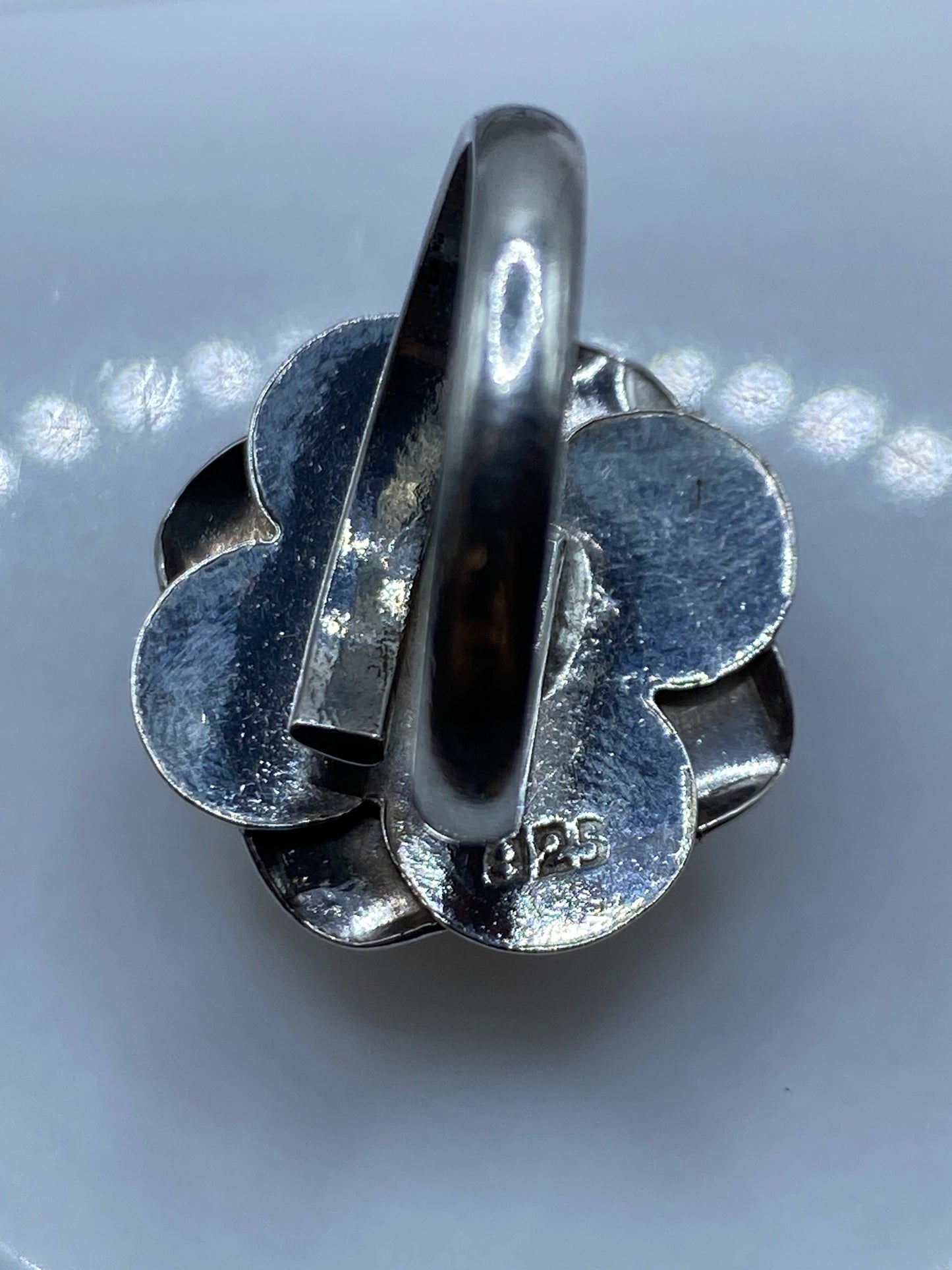 Anillo Rosa Ajustable Plata .925 — Taxco — foto 5