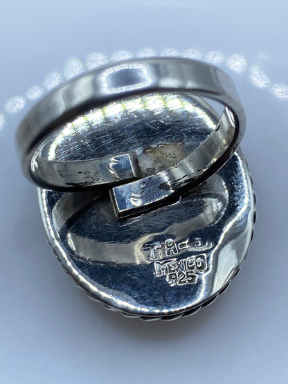 Anillo Ajustable de Plata con Piedra Natural — Taxco .925 — foto 5