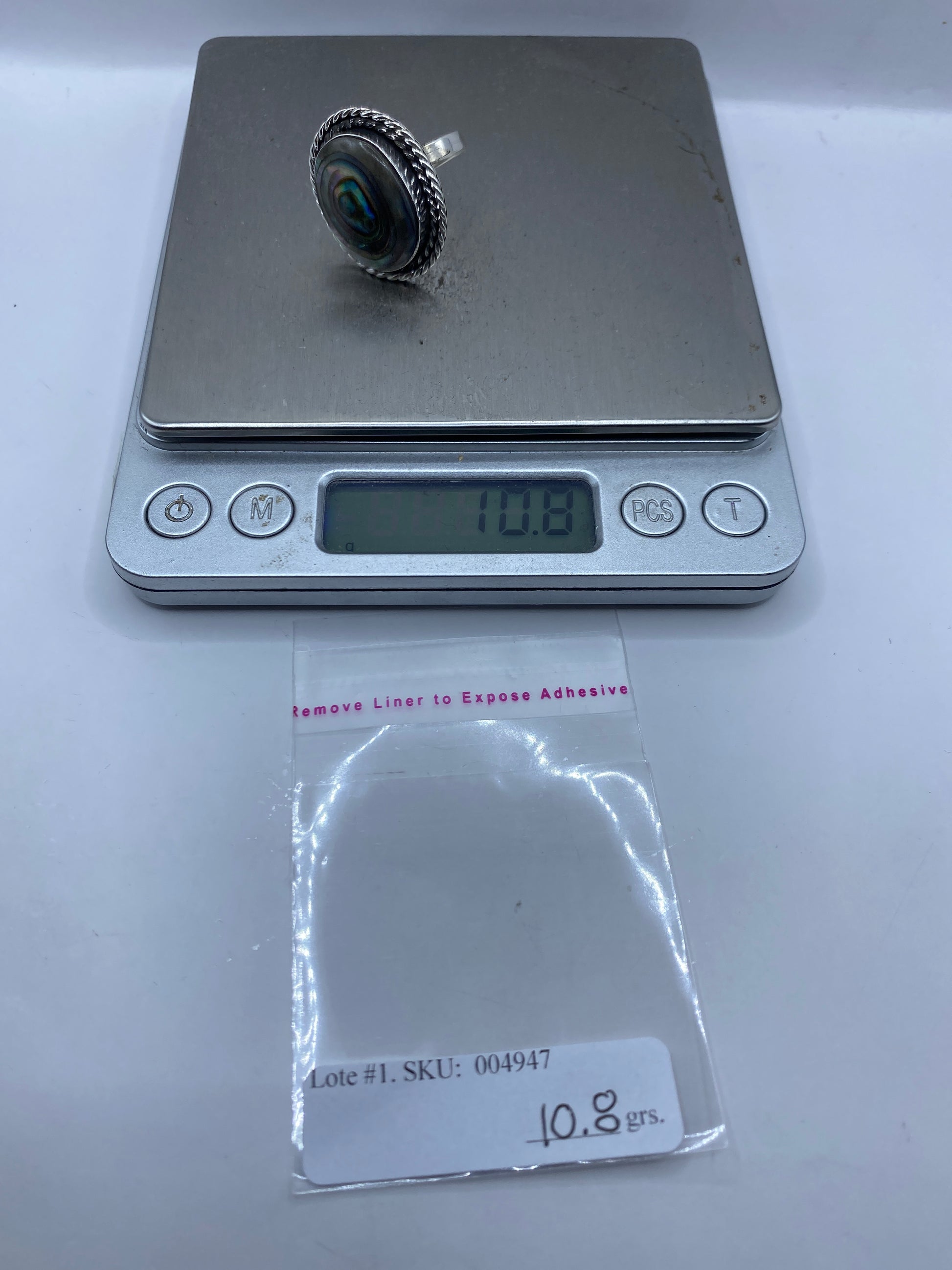 Anillo Ajustable de Plata con Piedra Natural — Taxco .925 — foto 6