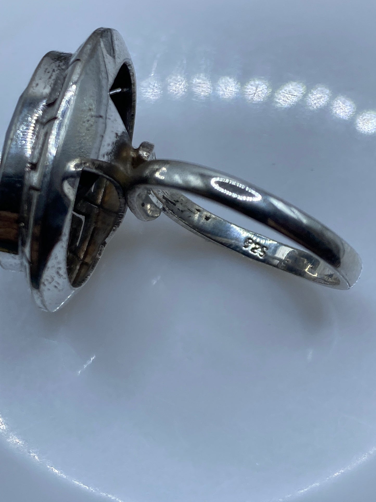 Anillo Ajustable Plata Circonia Negra — Taxco .925 — foto 5